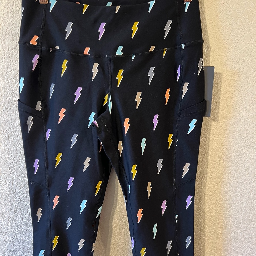 Torrid Black Lightning Bolt Leggings